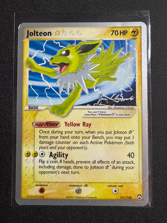 Pokémon TCG Jolteon EX Gold Star 101/108 World Championship 2007 Light Play