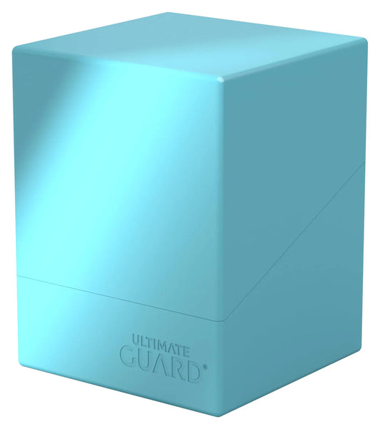 Ultimate Guard Boulder Solid 100+ Deck Case for 100 Double-Sleeved TCG Cards Turquoise Secure & Durable Storage for Trading Card Games No Transparency