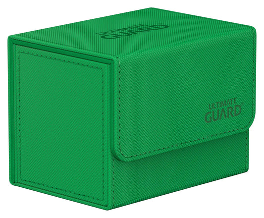 Ultimate Guard Sidewinder 80+ Deck Box for 80 Double-Sleeved TCG Cards Green Magnetic Closure & Microfiber Inner Lining for Secure Storage