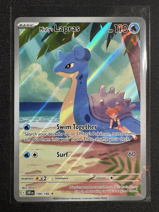 Pokémon Misty’s Lapras 194/182 Mint Condition Illustration Rare Destined Rivals